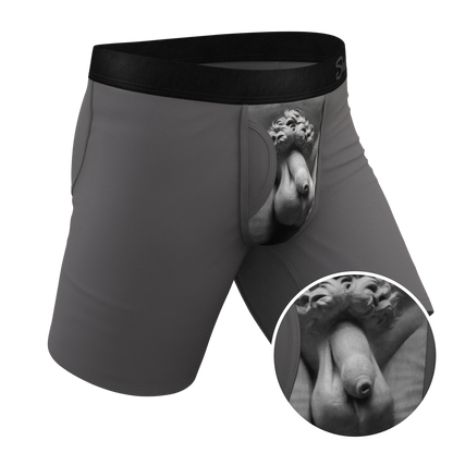  The David's Goliath | Marble Statue Long Leg Ball Hammock® Pouch Underwear With Fly