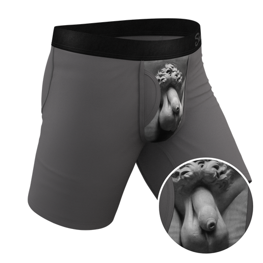  The David's Goliath | Marble Statue Long Leg Ball Hammock® Pouch Underwear With Fly