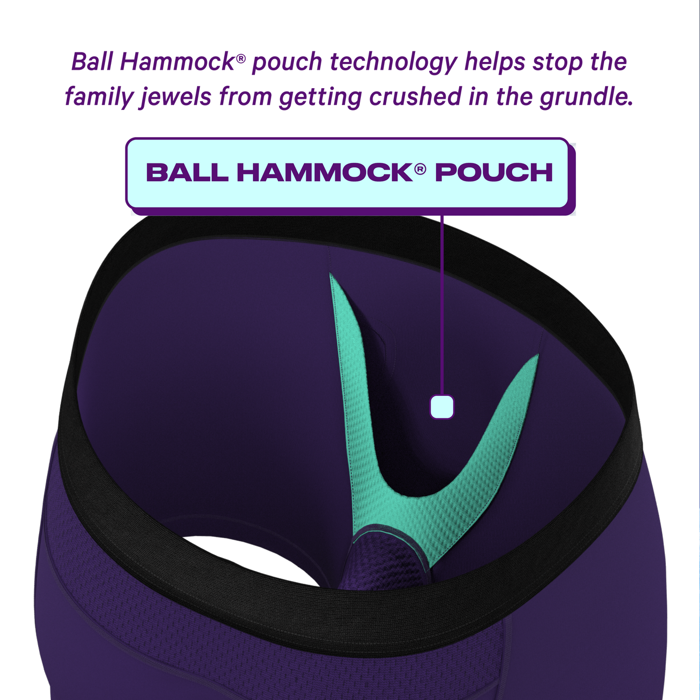  The Emperor | Dark Purple ParadICE™ Cooling Ball Hammock® Pouch Underwear