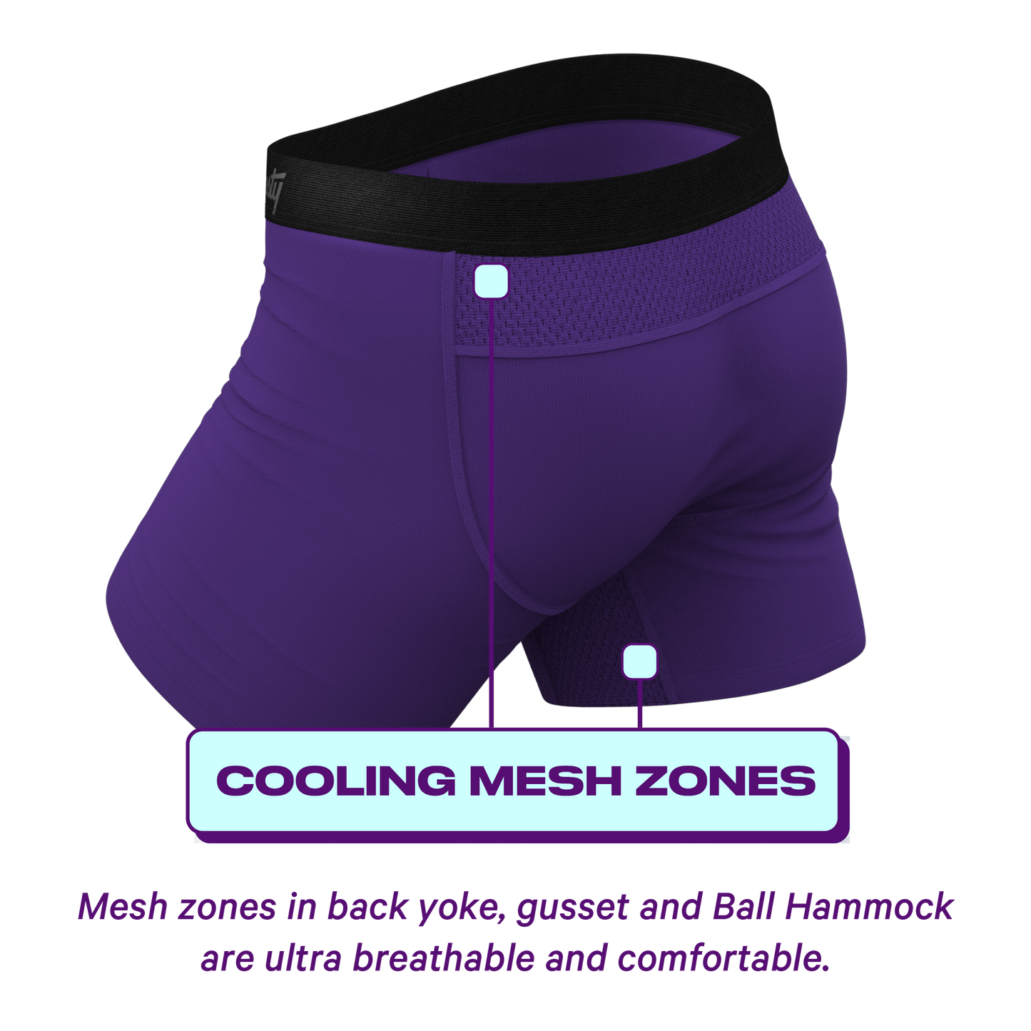  The Emperor | Dark Purple ParadICE™ Cooling Ball Hammock® Pouch Underwear