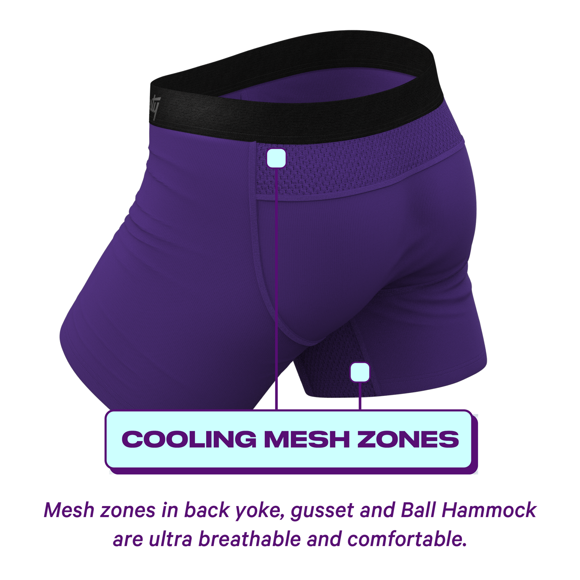  The Emperor | Dark Purple ParadICE™ Cooling Ball Hammock® Pouch Underwear