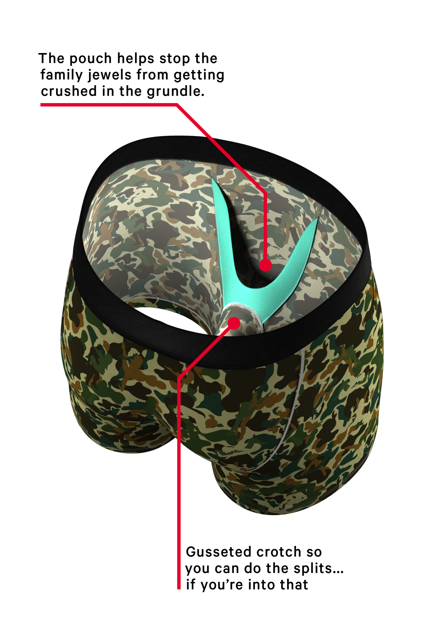  The Forni Camo | Camouflage Ball Hammock® Pouch Underwear