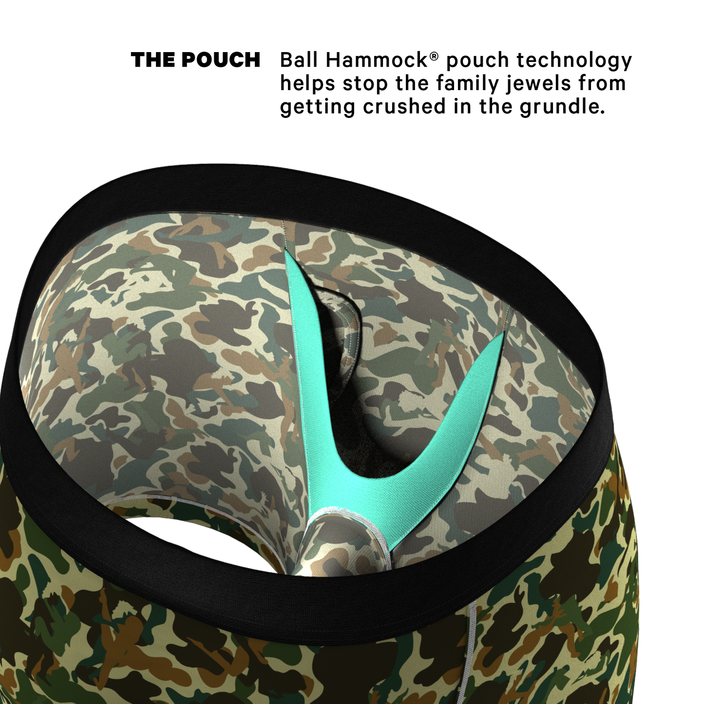  The Forni Camo | Camouflage Ball Hammock® Boxer Briefs With Fly