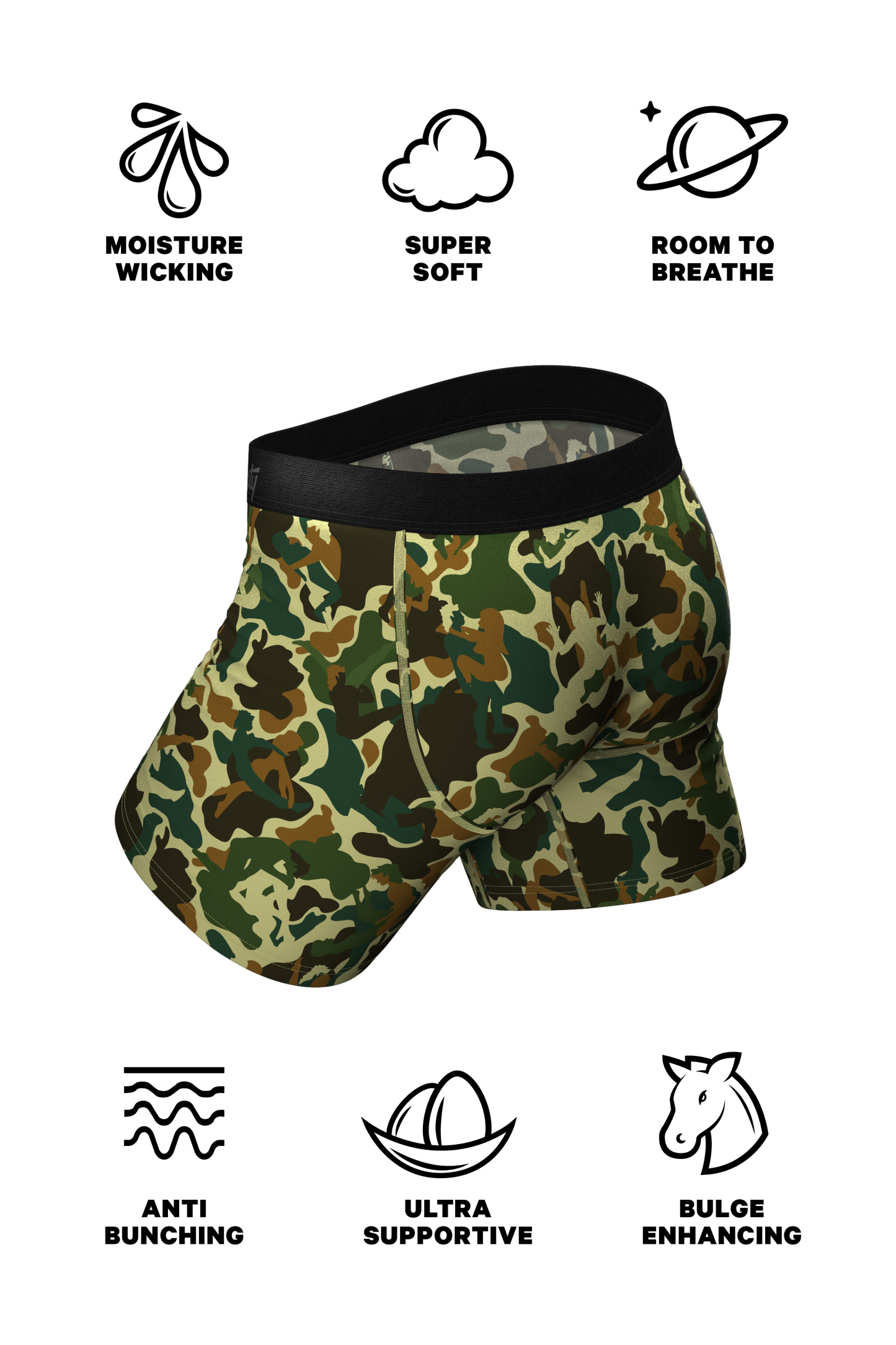  The Forni Camo | Camouflage Ball Hammock® Pouch Underwear