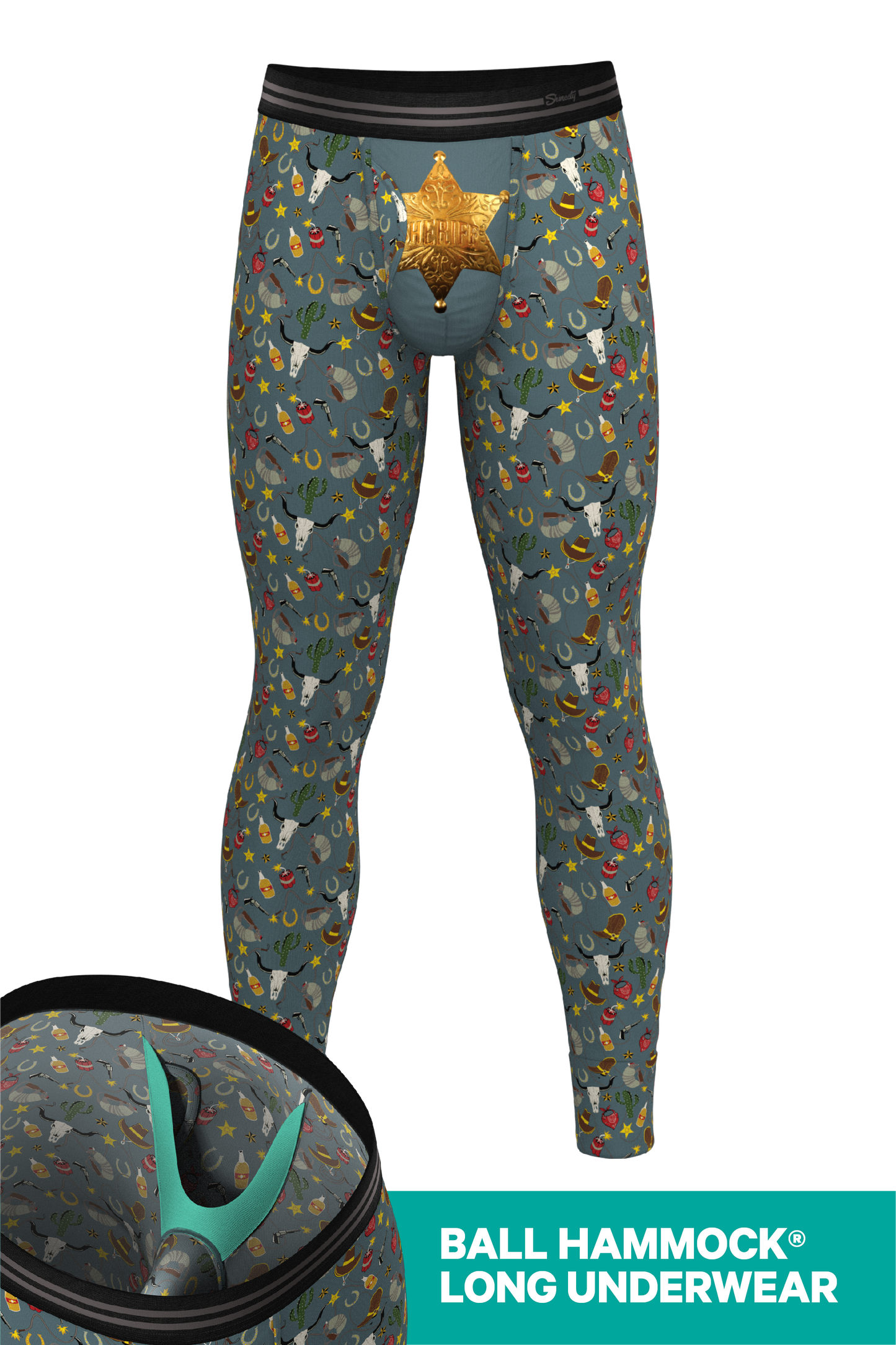  The Giddy Up | Sheriff Badge Ball Hammock® Long Johns | Pre-Order | Ships Mid-January 2024