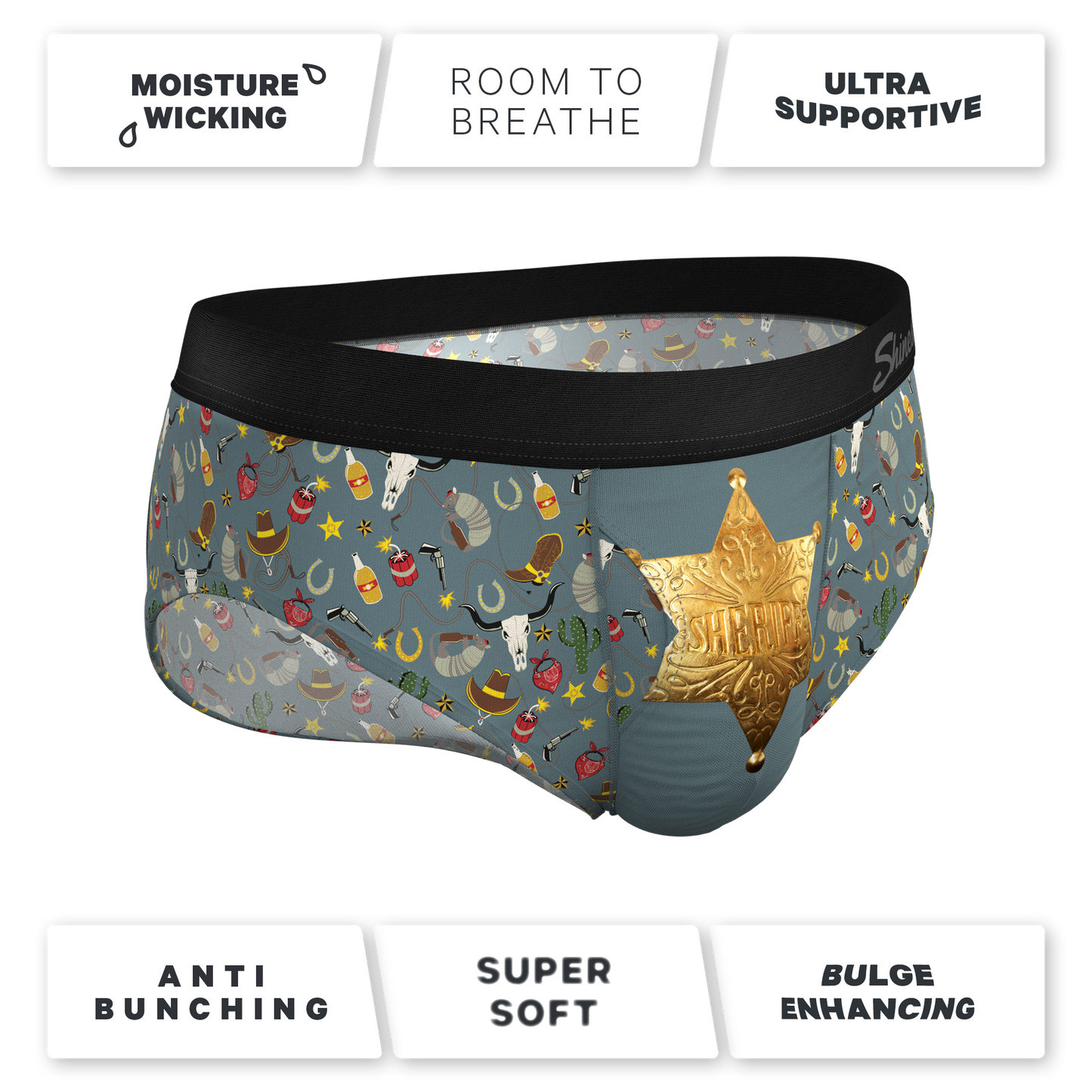  The Giddy Up | Sheriff Badge Ball Hammock® Pouch Underwear Briefs