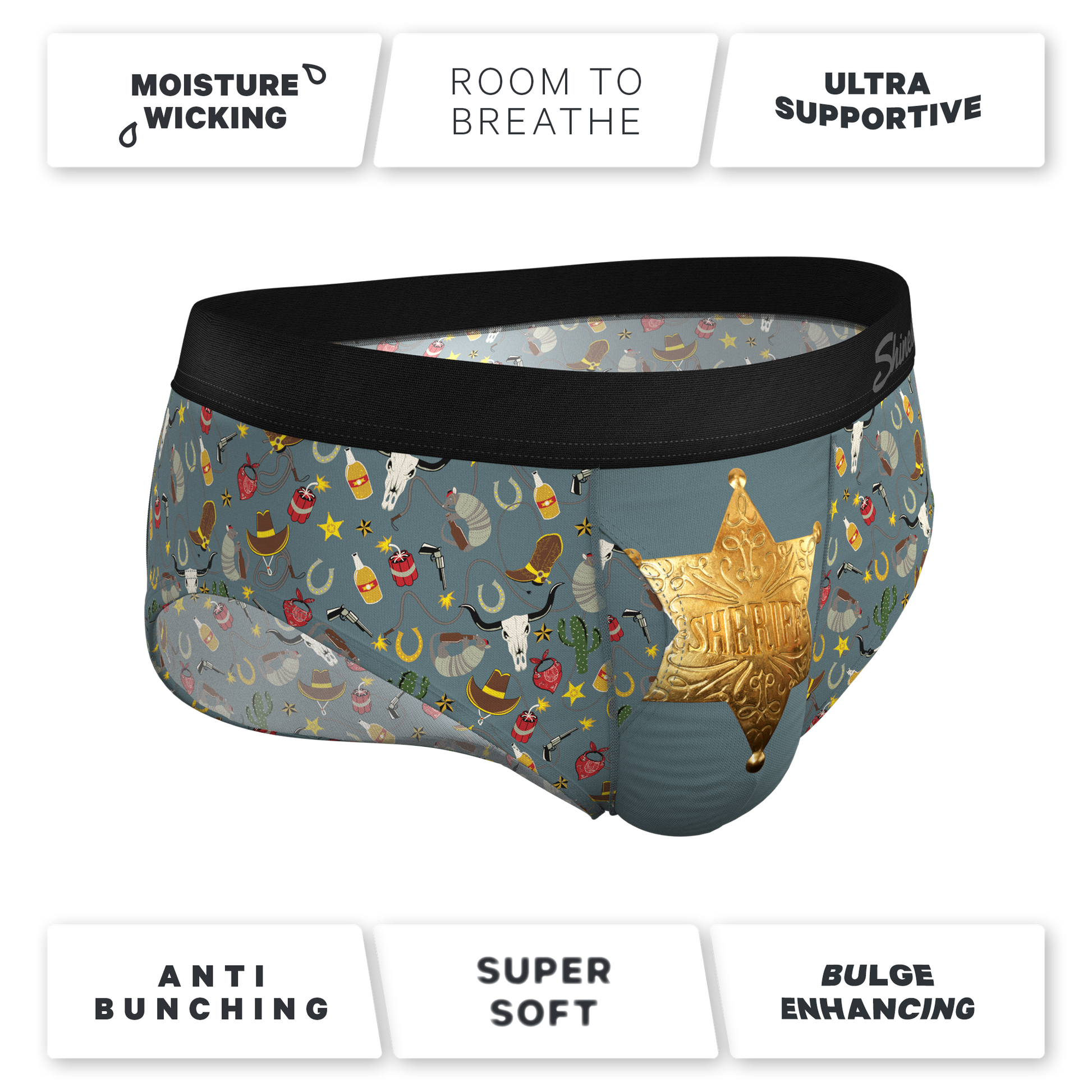  The Giddy Up | Sheriff Badge Ball Hammock® Pouch Underwear Briefs