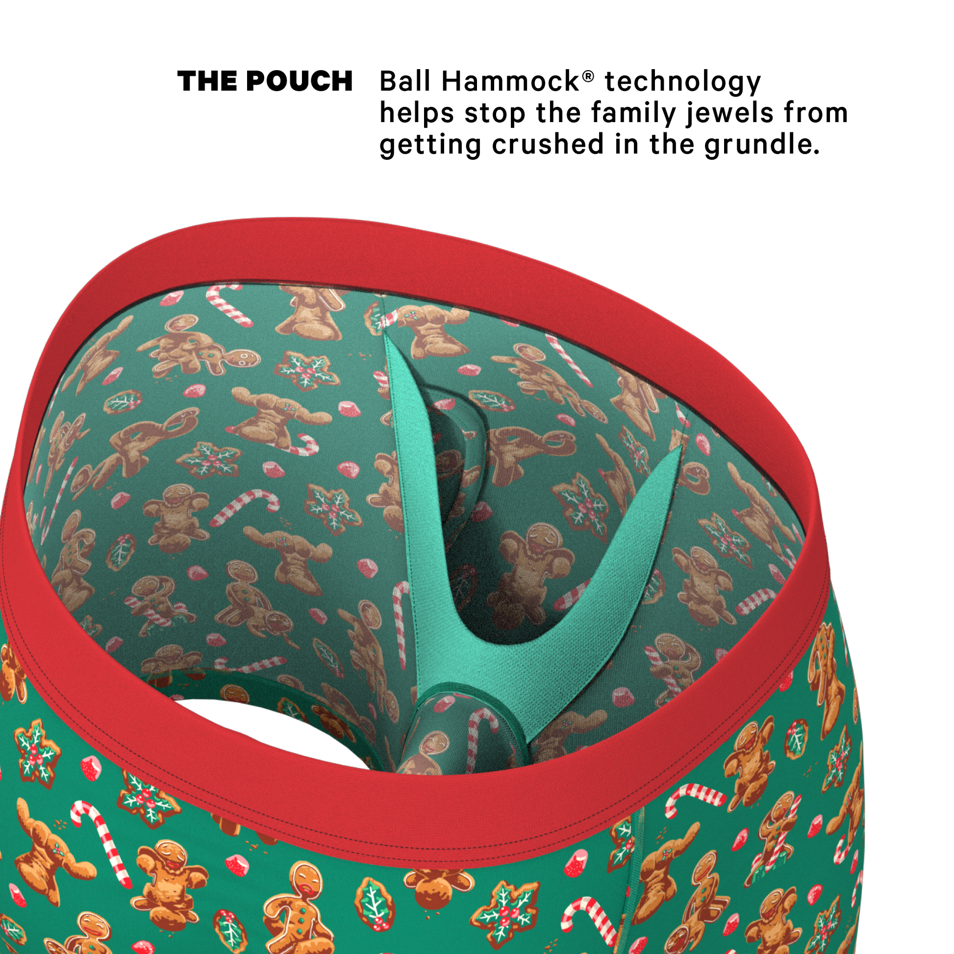  The Ginger Rail | Gingerbread Ball Hammock® Pouch Underwear With Fly