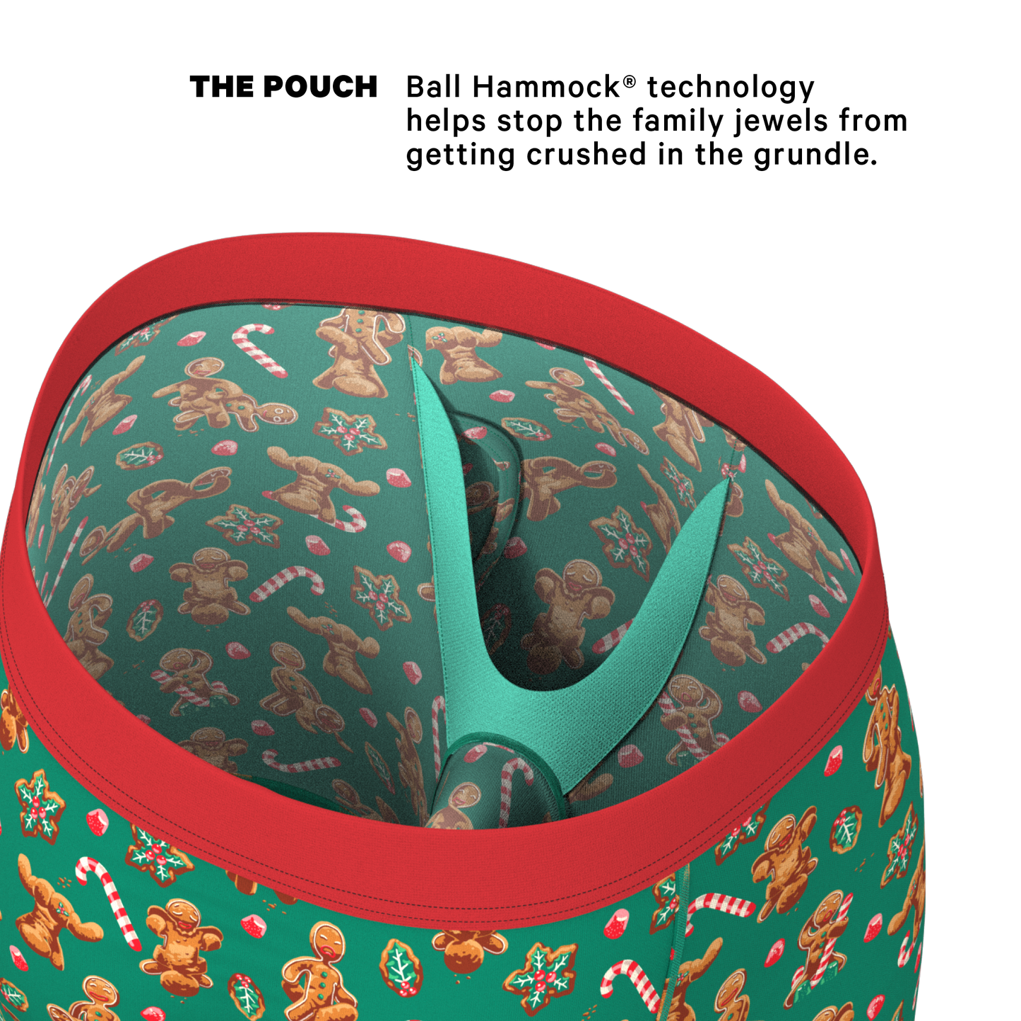  The Ginger Rail | Gingerbread Long Leg Ball Hammock® Pouch Boxers With Fly