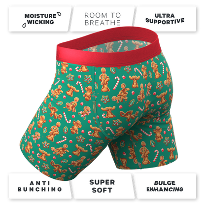  The Ginger Rail | Gingerbread Long Leg Ball Hammock® Pouch Boxers With Fly