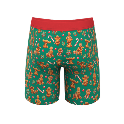  The Ginger Rail | Gingerbread Long Leg Ball Hammock® Pouch Boxers With Fly