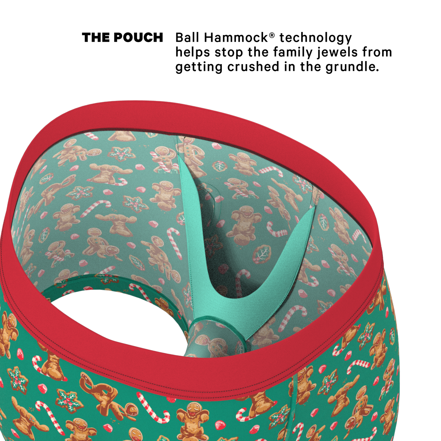  The Ginger Rail | Gingerbread Ball Hammock® Pouch Trunks Underwear