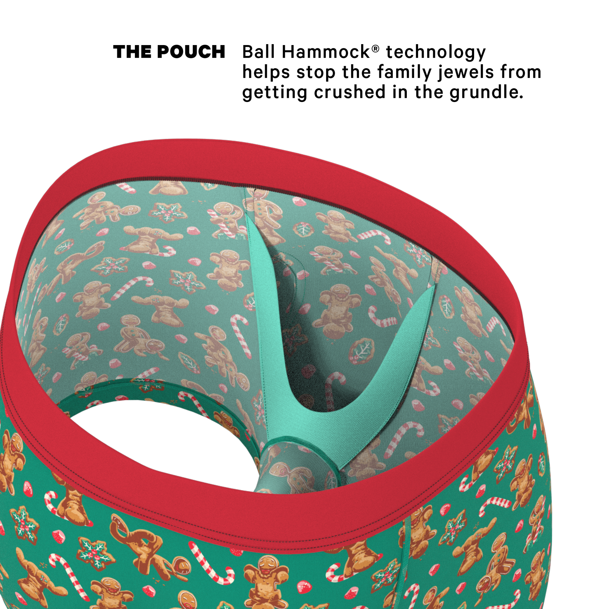  The Ginger Rail | Gingerbread Ball Hammock® Pouch Trunks Underwear