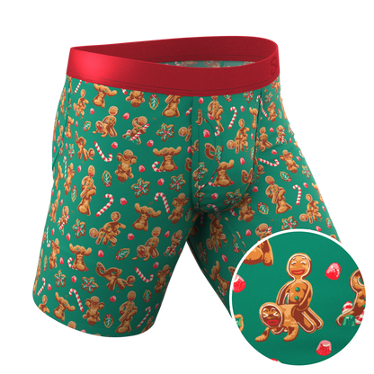  The Ginger Rail | Gingerbread Long Leg Ball Hammock® Pouch Boxers With Fly