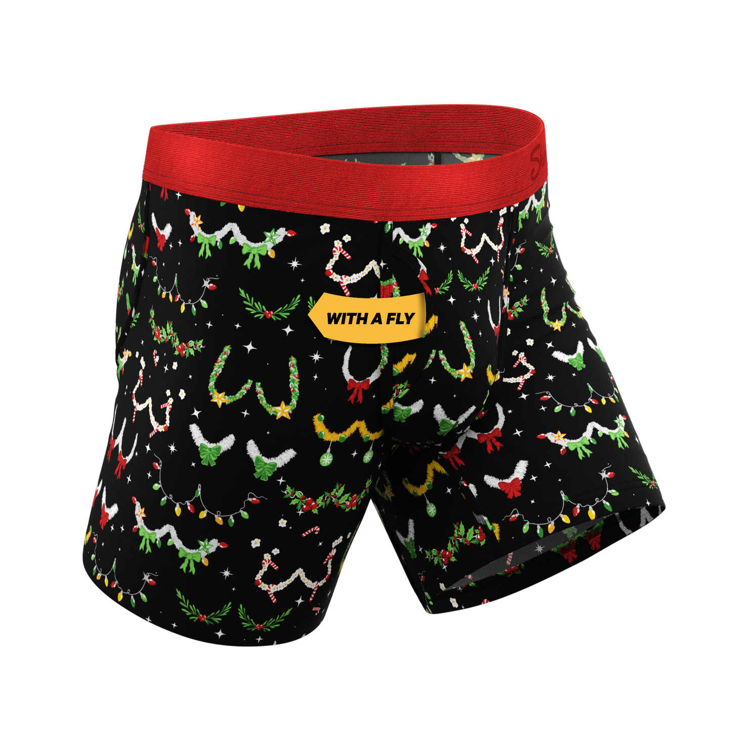  The Goodie Garland | Christmas Tinsel Busts Ball Hammock® Pouch Underwear With Fly