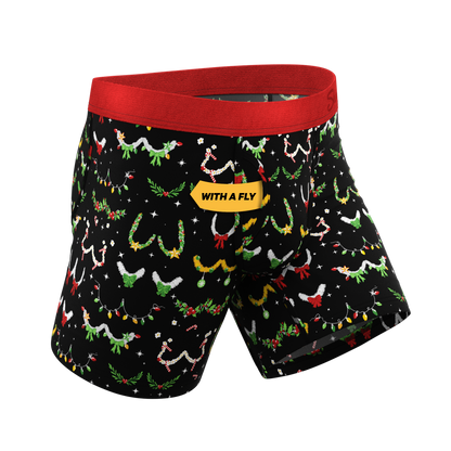  The Goodie Garland | Christmas Tinsel Busts Ball Hammock® Pouch Underwear With Fly