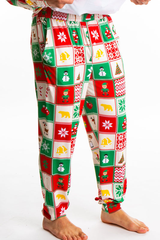  Grandma's Monstrosity | Mens Quilt Print Pajama Bottoms