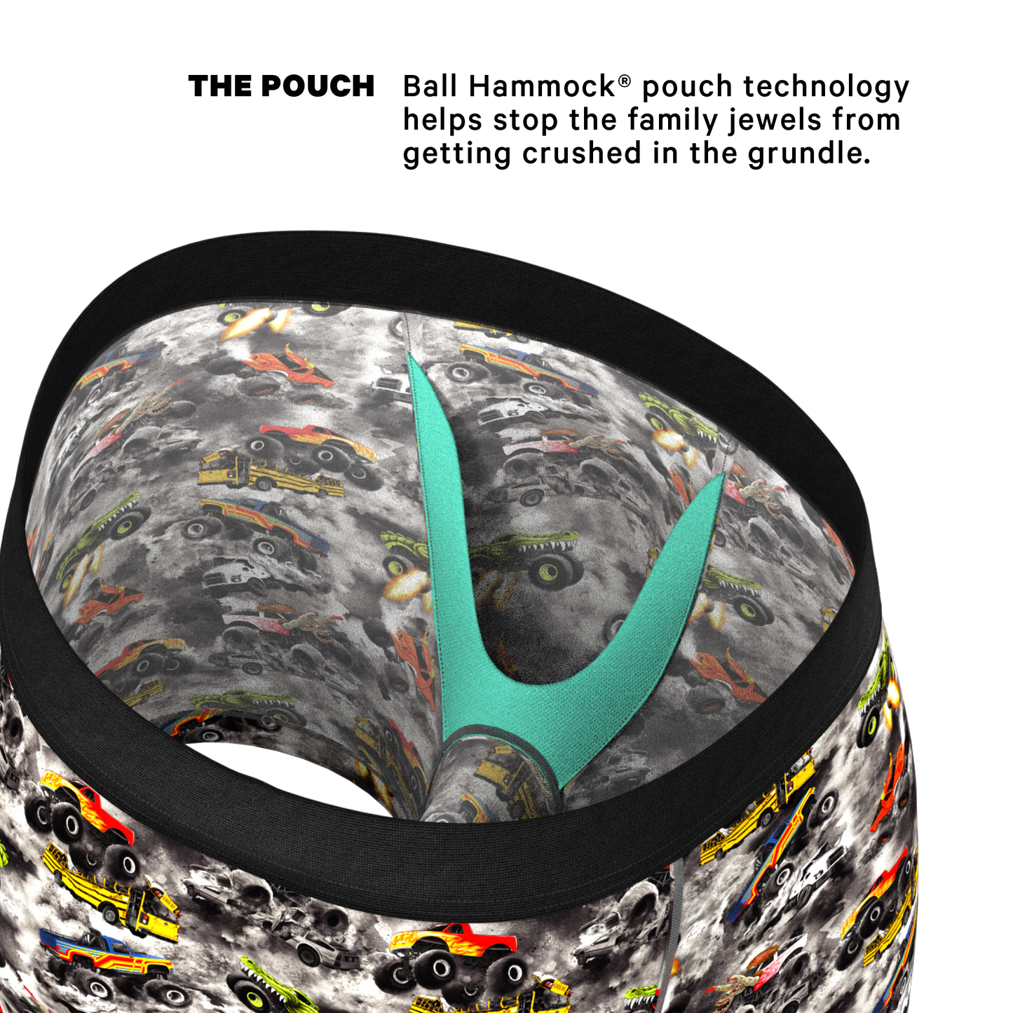  The Here Be Monsters | Monster Truck Ball Hammock® Pouch Underwear