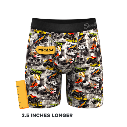  The Here Be Monsters | Monster Truck Long Leg Ball Hammock® Pouch Trunks Underwear With Fly