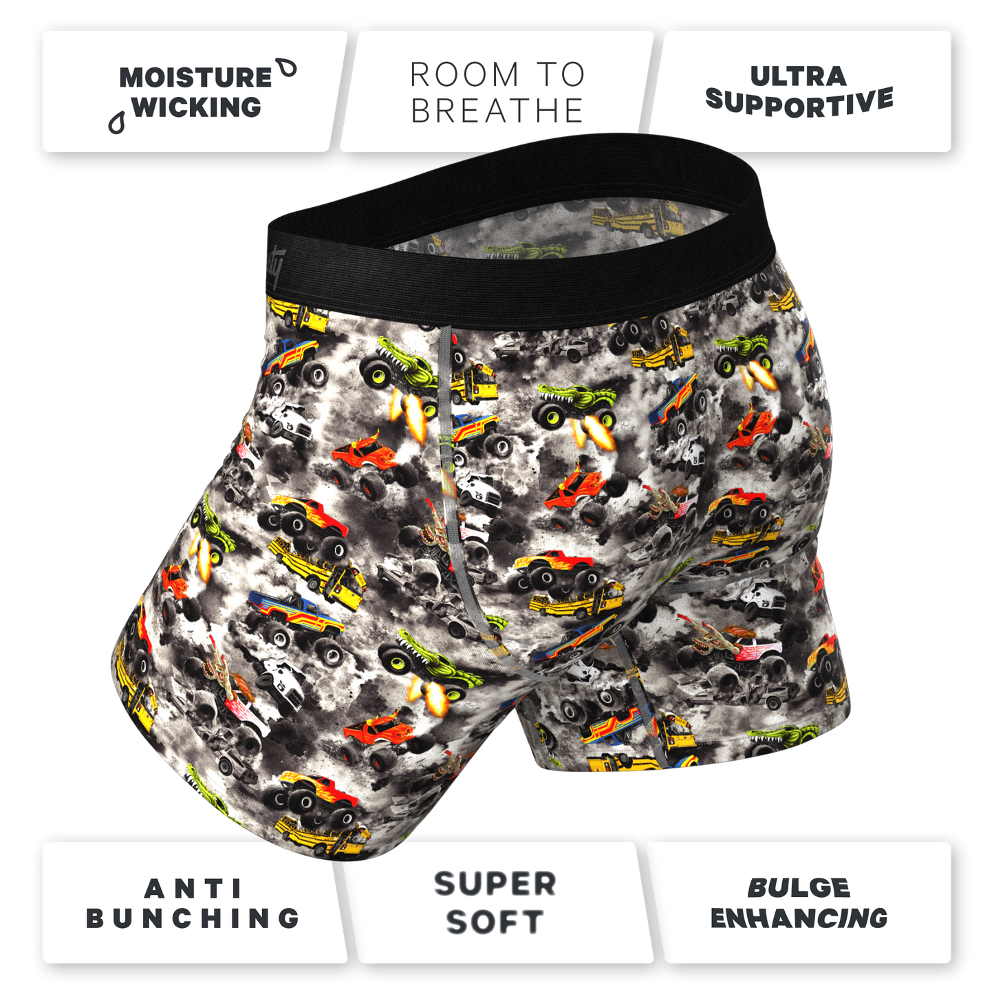 The Here Be Monsters | Monster Truck Ball Hammock® Pouch Underwear