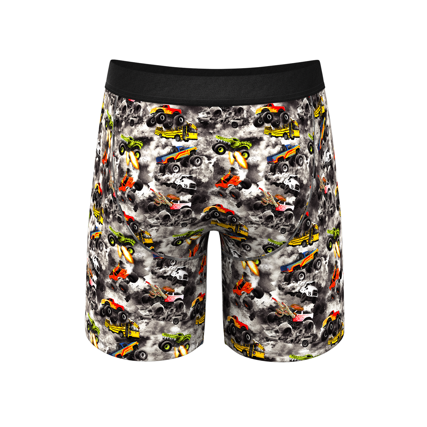  The Here Be Monsters | Monster Truck Long Leg Ball Hammock® Pouch Trunks Underwear With Fly