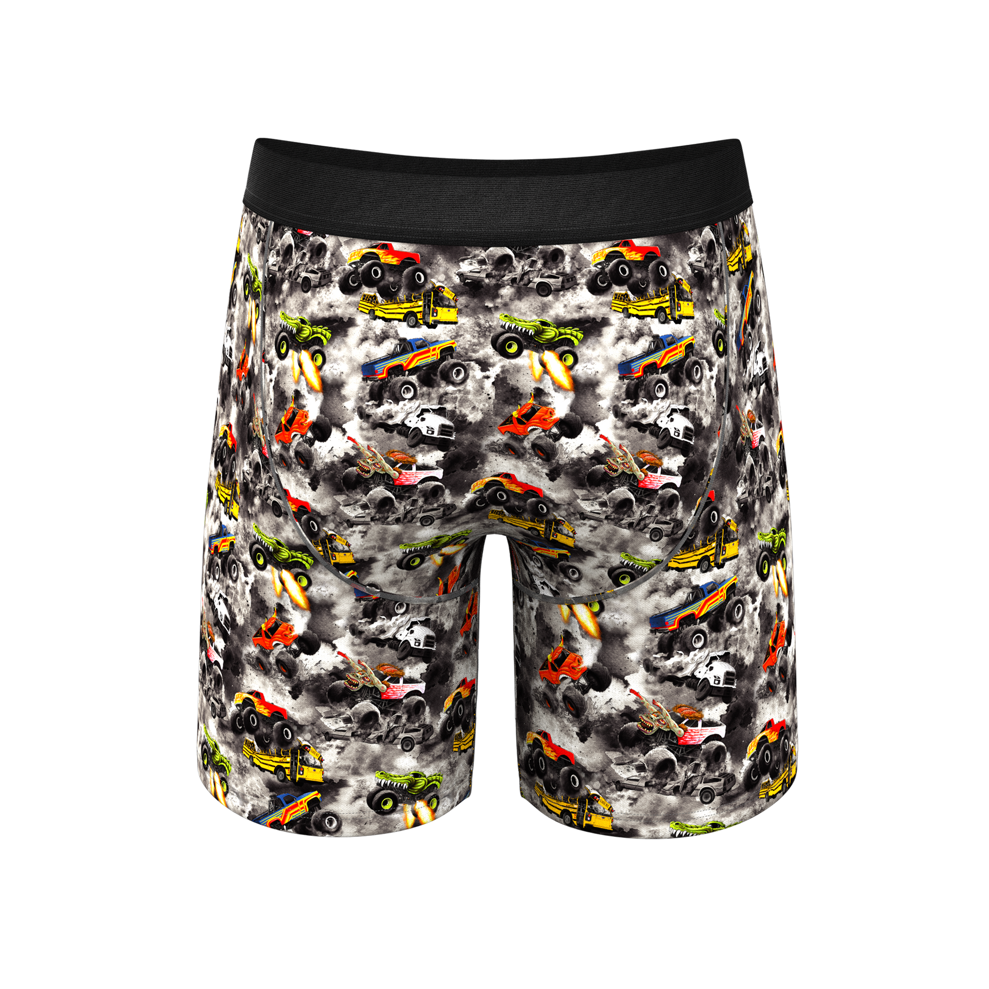  The Here Be Monsters | Monster Truck Long Leg Ball Hammock® Pouch Trunks Underwear With Fly