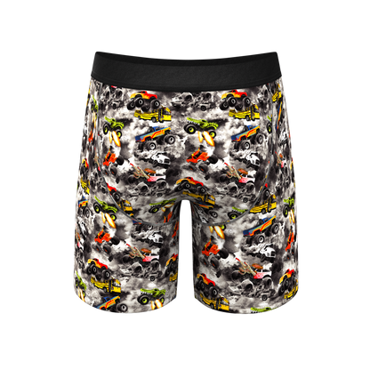  The Here Be Monsters | Monster Truck Long Leg Ball Hammock® Pouch Trunks Underwear With Fly