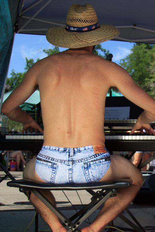 The Assid Washers | Faux-Denim Swim Brief