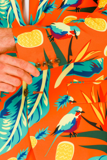  The Cruise Ship Casanova | Orange Hawaiian Suit