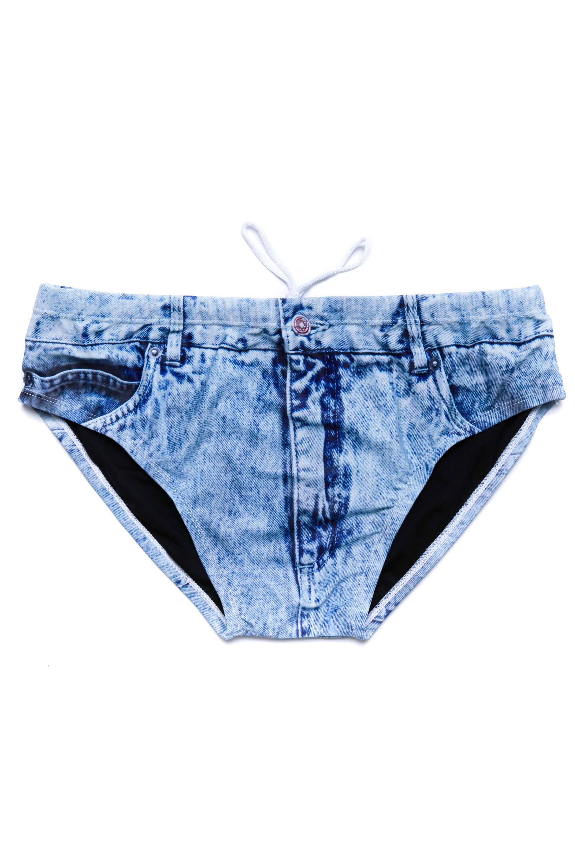  The Assid Washers | Faux-Denim Swim Brief