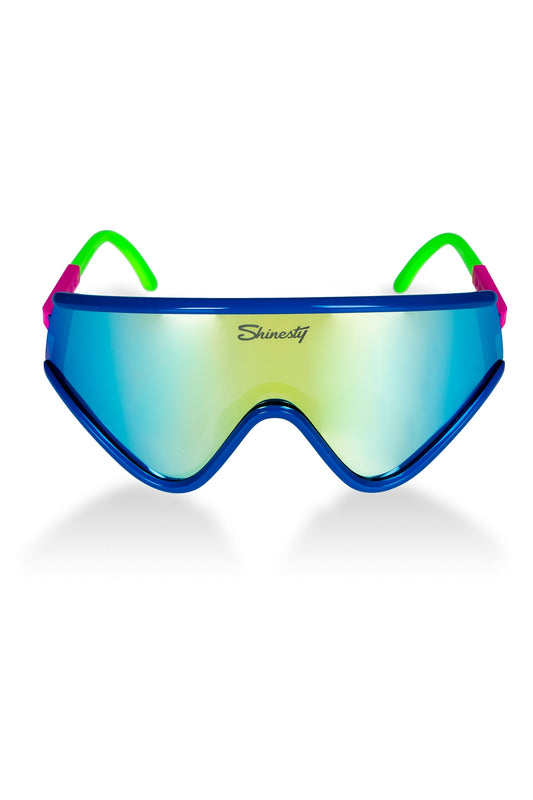  The Boatercycle | Blue And Gold Mirrored Macho Polarized Sunglasses