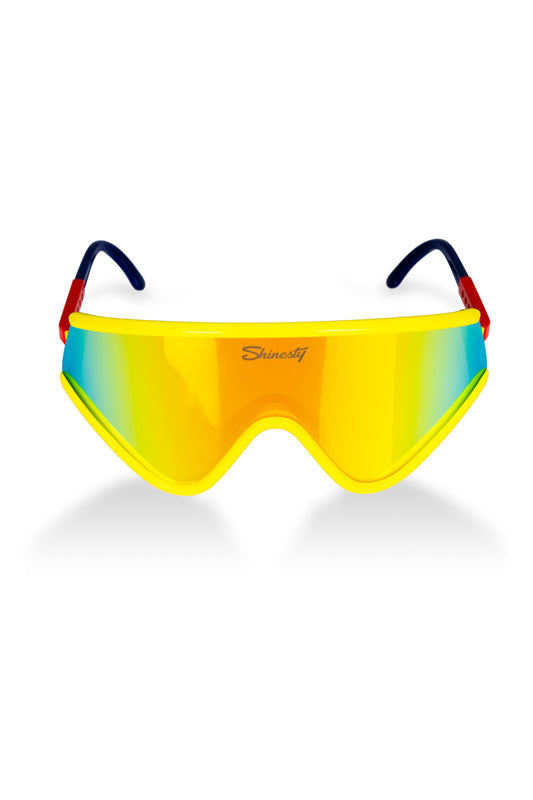  The Revo | Yellow And Red Mirrored Macho Polarized Sunglasses