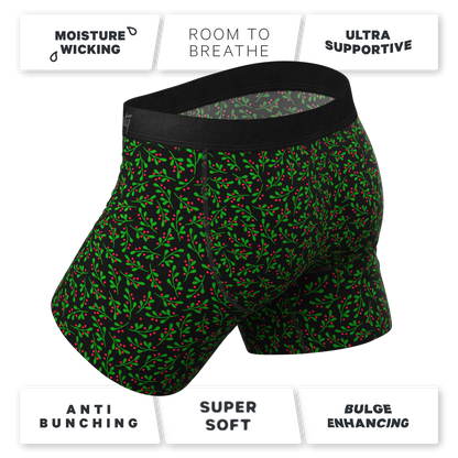  The Kiss Me There | Mistletoe Ball Hammock® Pouch Underwear With Fly