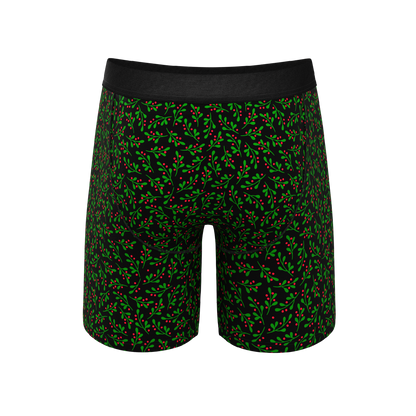  The Kiss Me There | Mistletoe Long Leg Ball Hammock® Pouch Boxers With Fly