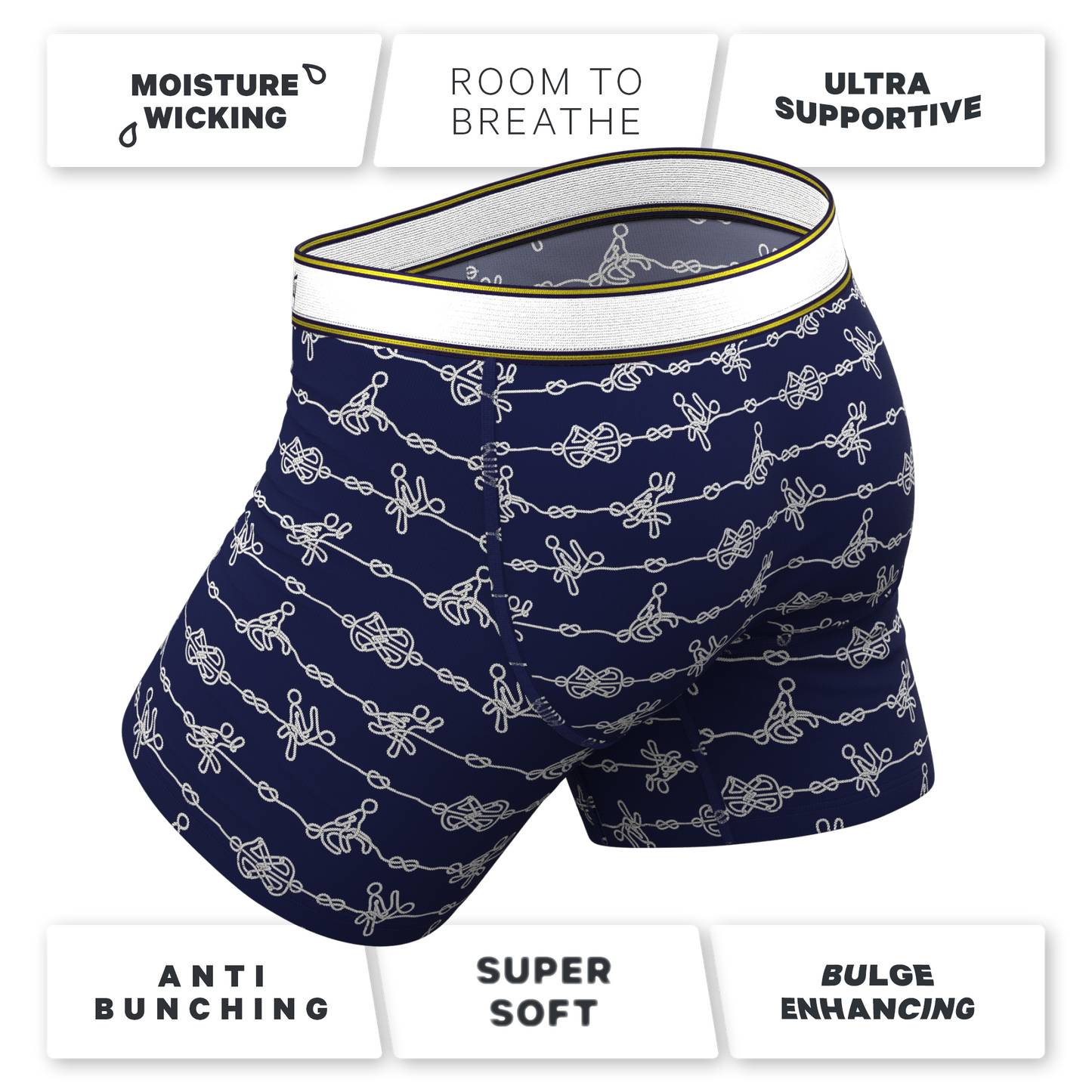  The Knotty Spots | Nautical Knots Ball Hammock® Pouch Underwear
