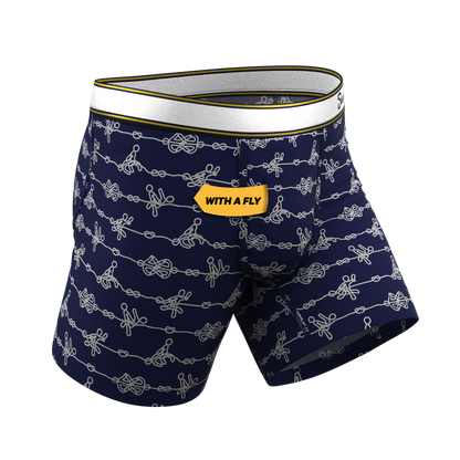  The Knotty Spots | Nautical Knots Ball Hammock® Pouch Underwear With Fly