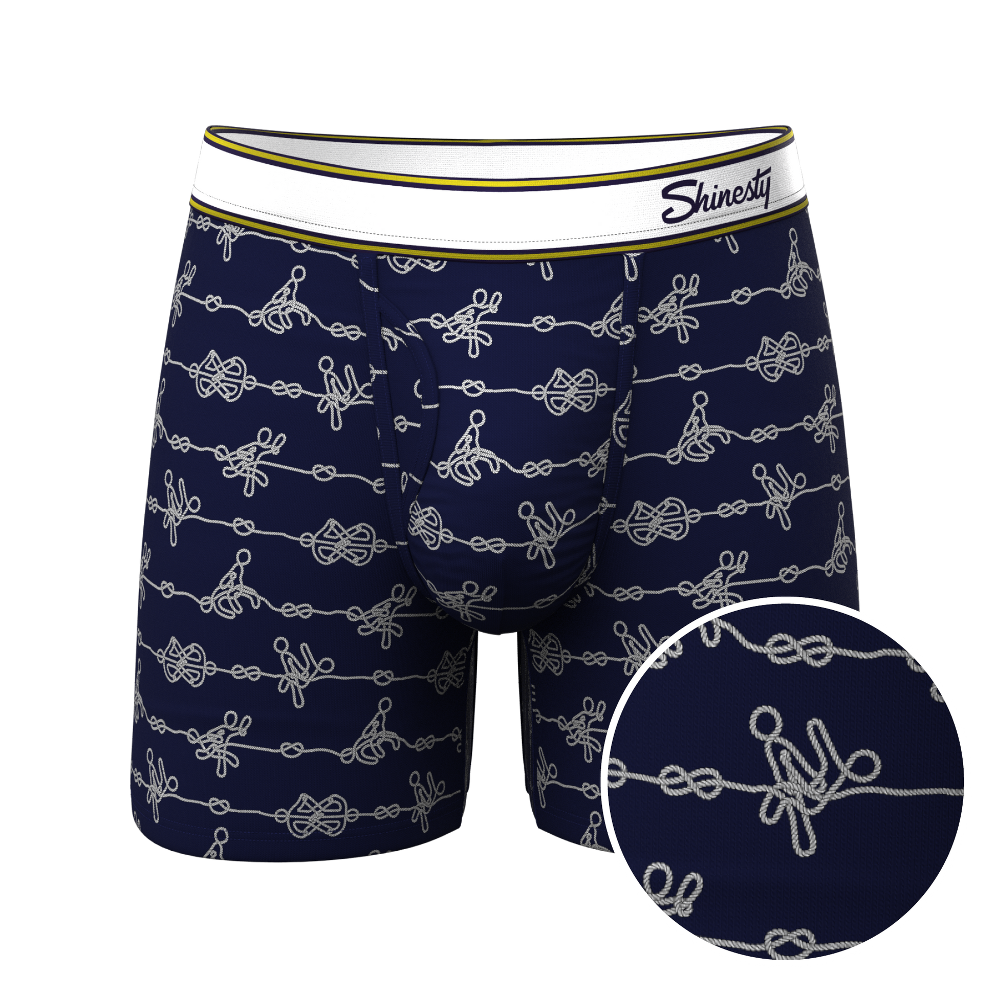  The Knotty Spots | Nautical Knots Ball Hammock® Pouch Underwear With Fly