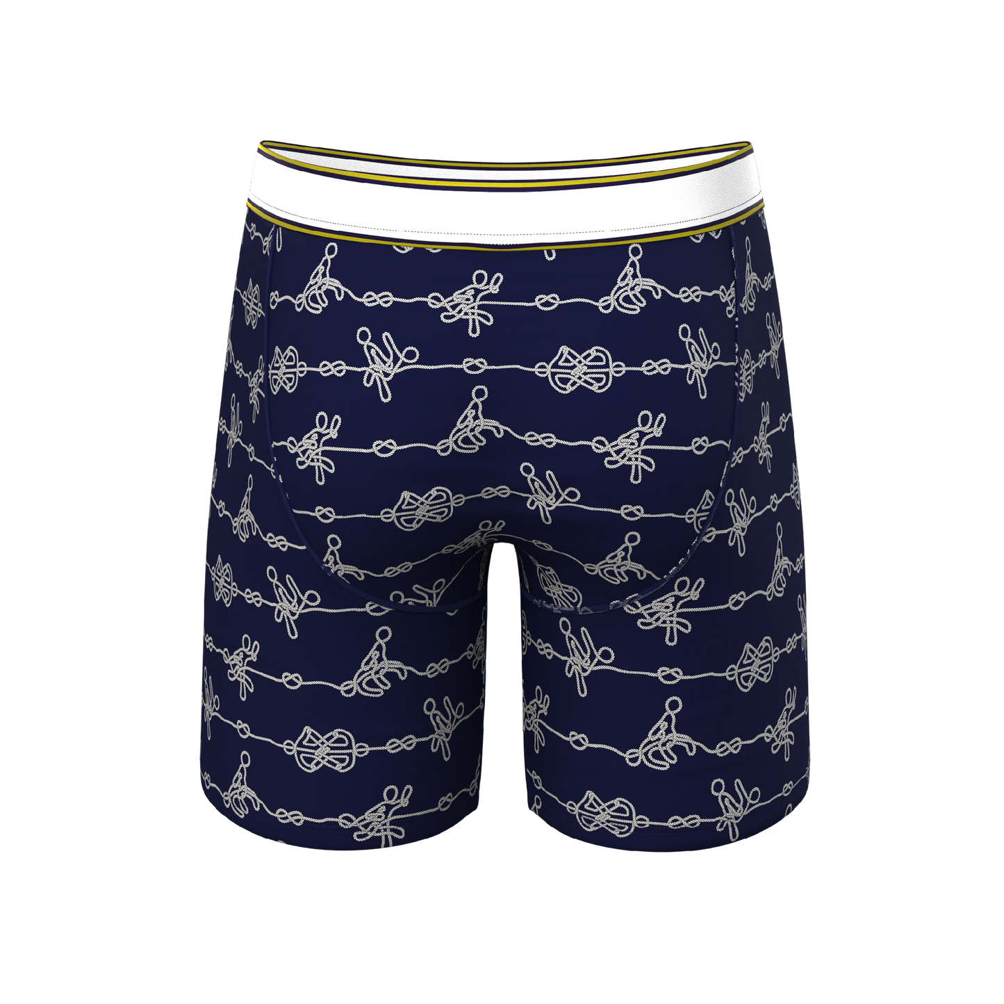  The Knotty Spots | Nautical Knots Long Leg Ball Hammock® Pouch Underwear With Fly