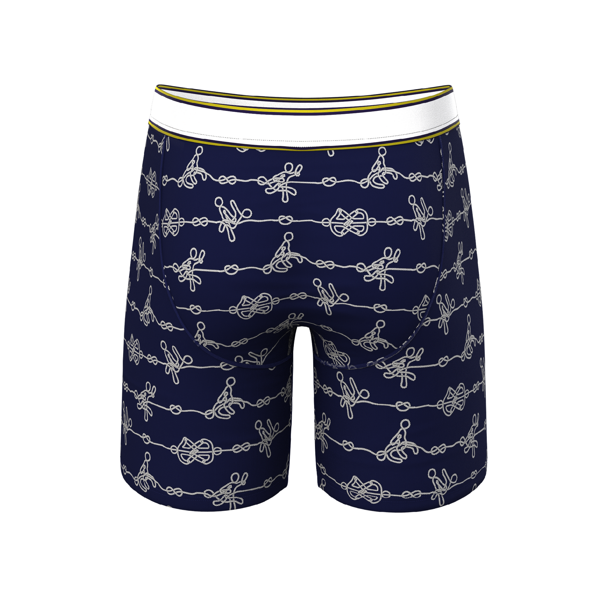  The Knotty Spots | Nautical Knots Long Leg Ball Hammock® Pouch Underwear With Fly