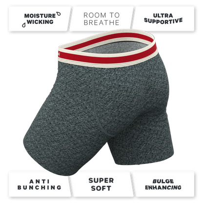  The Koala Camo | Heather Grey Long Leg Ball Hammock® Pouch Underwear With Fly