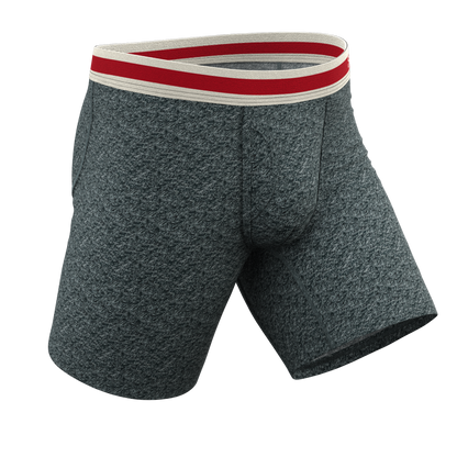  The Koala Camo | Heather Grey Long Leg Ball Hammock® Pouch Underwear With Fly