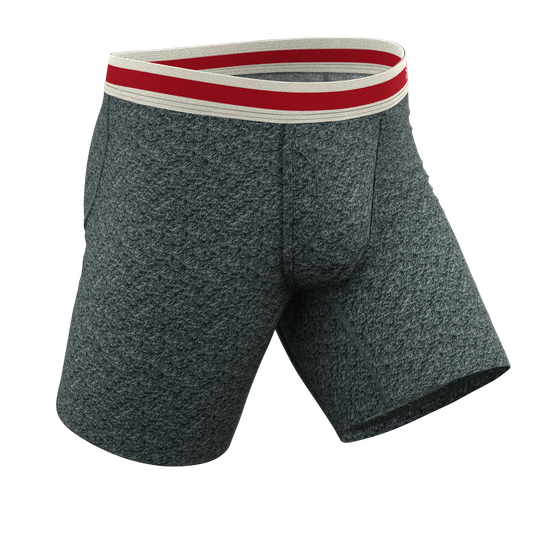  The Koala Camo | Heather Grey Long Leg Ball Hammock® Pouch Underwear With Fly