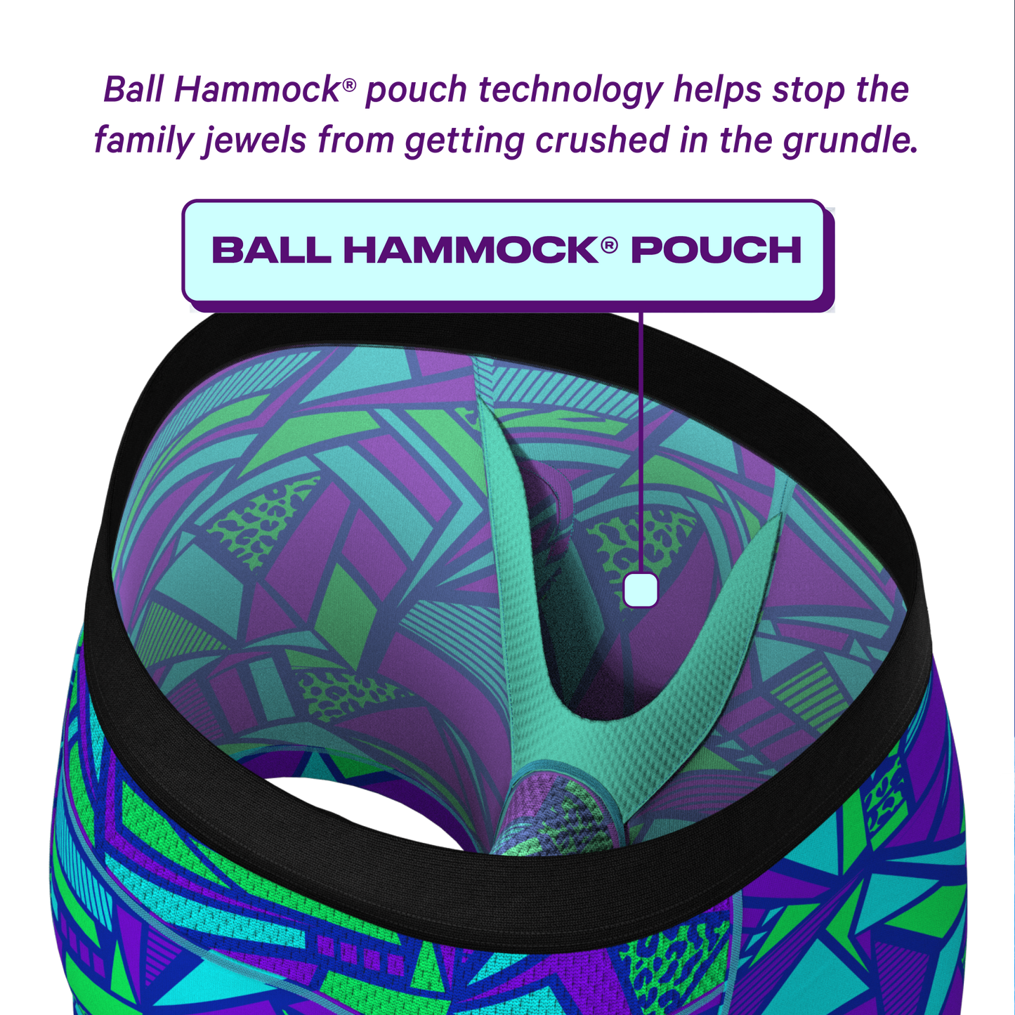  The Le Tootski | Geometric ParadICE™ Cooling Ball Hammock® Pouch Underwear