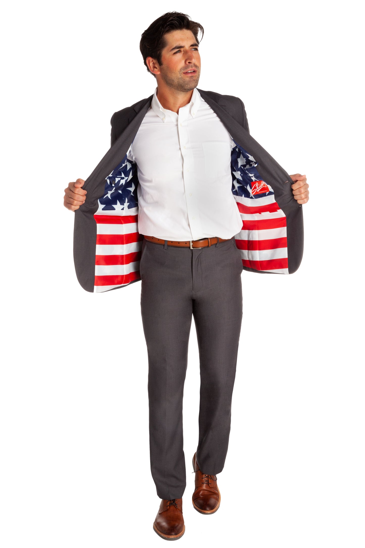  The Grey Madison | American Flag Lined Suit