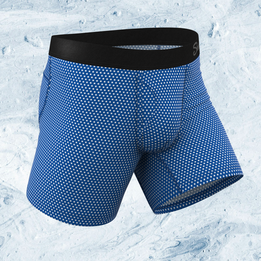  The Manhattan Man | Light Blue Stars ParadICE™ Cooling Ball Hammock® Underwear