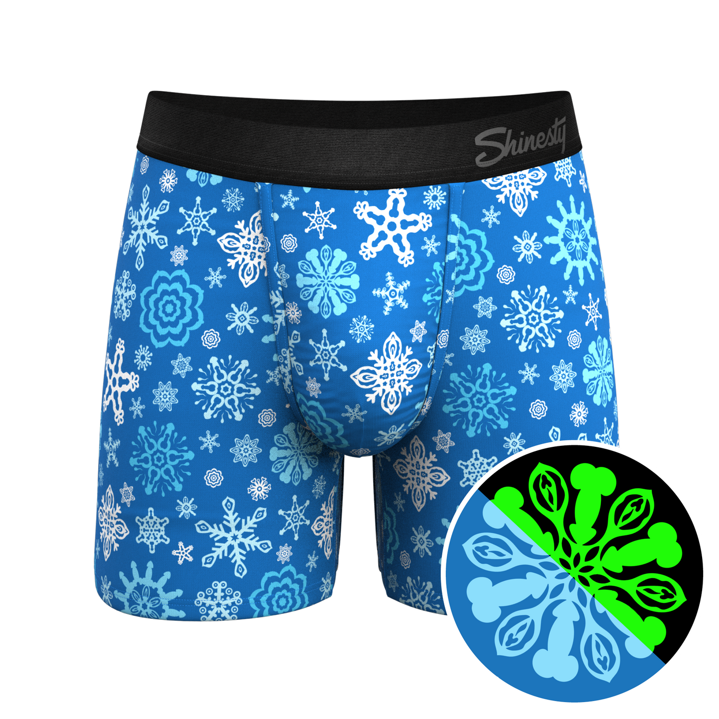 The Melt In Your Mouth | Glow In The Dark Naughty Snowflakes Ball Hammock® Pouch Underwear