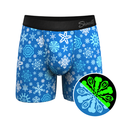  The Melt In Your Mouth | Glow In The Dark Naughty Snowflakes Ball Hammock® Pouch Underwear