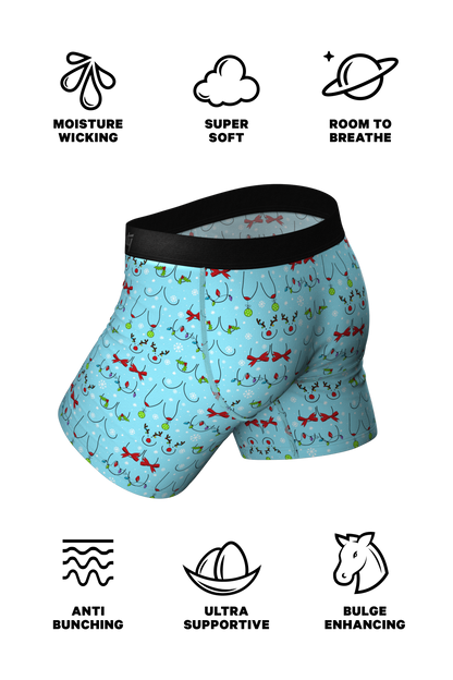  The Mistletits | Christmas Bust Ball Hammock® Pouch Underwear With Fly