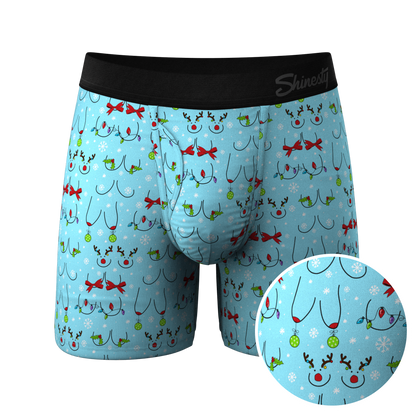  The Mistletits | Christmas Bust Ball Hammock® Pouch Underwear With Fly
