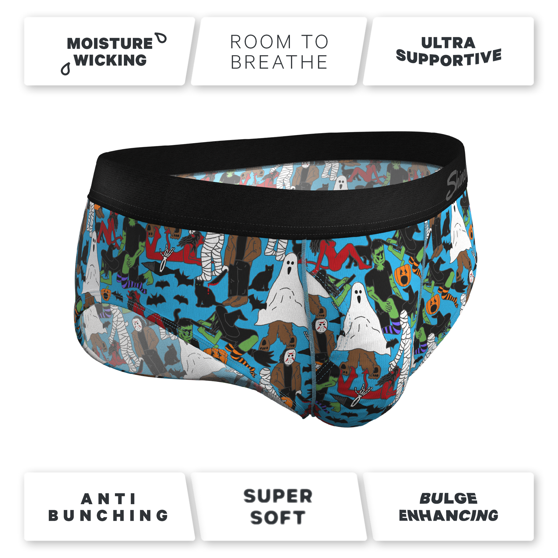 The Monster Smash | Halloween Characters Ball Hammock® Pouch Underwear Briefs